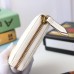 Gucci GG Marmont Zip Around Wallet In White Matelasse Leather