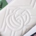 Gucci GG Marmont Zip Around Wallet In White Matelasse Leather