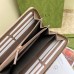 Gucci GG Marmont Zip Around Wallet In Dusty Pink Matelasse Leather