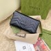 Gucci GG Marmont Zip Around Wallet In Black Matelasse Leather