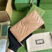Gucci GG Marmont Zip Around Wallet In Rose Beige Matelasse Leather