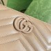 Gucci GG Marmont Zip Around Wallet In Rose Beige Matelasse Leather