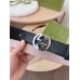 Gucci Interlocking G Buckle Belt 38MM in Black Signature Leather