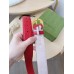 Gucci Interlocking G Buckle Belt 38MM in Red Signature Leather