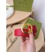 Gucci Interlocking G Buckle Belt 38MM in Red Signature Leather