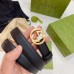 Gucci Interlocking G Buckle Belt 25MM in Black Leather