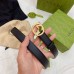 Gucci Interlocking G Buckle Belt 25MM in Black Leather