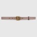 Gucci GG Marmont Thin Belt 20MM in Dusty Pink Leather