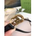 Gucci GG Marmont Thin Belt 20MM in Black Leather