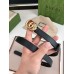 Gucci GG Marmont Thin Belt 20MM in Black Leather