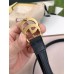 Gucci GG Marmont Thin Belt 20MM in Black Leather