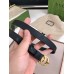 Gucci GG Marmont Thin Belt 20MM in Black Leather