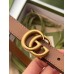 Gucci GG Marmont Thin Belt 20MM in Tan Leather