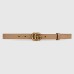 Gucci GG Marmont Thin Belt 20MM in Tan Leather