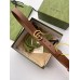 Gucci GG Marmont Thin Belt 20MM in Tan Leather