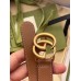 Gucci GG Marmont Thin Belt 20MM in Tan Leather