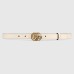 Gucci GG Marmont Thin Belt 20MM in White Leather