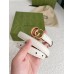 Gucci GG Marmont Thin Belt 20MM in White Leather