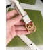 Gucci GG Marmont Thin Belt 20MM in White Leather