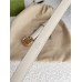 Gucci GG Marmont Thin Belt 20MM in White Leather