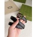 Gucci GG Marmont Belt 20MM in Black Leather with Black Buckle