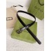 Gucci GG Marmont Belt 20MM in Black Leather with Black Buckle