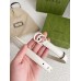 Gucci GG Marmont Belt 20MM in White Leather with White Buckle