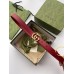 Gucci GG Marmont Thin Belt 20MM in Red Leather with Shiny Buckle