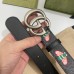Gucci Black Supreme GG Marmont Belt 30MM with Bees