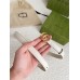 Gucci GG Marmont Thin Belt 20MM in White Leather with Shiny Buckle