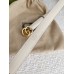 Gucci GG Marmont Thin Belt 20MM in White Leather with Shiny Buckle