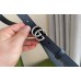 Gucci GG Marmont Thin Belt 20MM in Black Calfskin