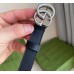 Gucci GG Marmont Thin Belt 20MM in Black Calfskin