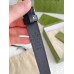 Gucci GG Marmont Thin Belt 20MM in Black Embossed Crocodile Leather