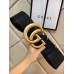 Gucci Double G Belt 70MM in Black Leather