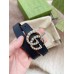 Gucci Pearl Double G Belt 20MM in Black Leather