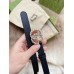 Gucci Pearl Double G Belt 20MM in Black Leather