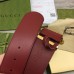 Gucci Snake G Buckle Belt 50MM in Burgundy Leather