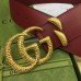 Gucci Snake G Buckle Belt 50MM in Burgundy Leather