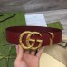 Gucci Snake G Buckle Belt 50MM in Burgundy Leather