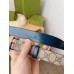 Gucci Supreme GG Marmont Belt 30MM with Blue GG Buckle