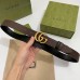 Gucci GG Marmont Reversible Belt 30MM in Brown Leather