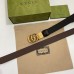 Gucci GG Marmont Reversible Belt 30MM in Brown Leather