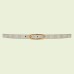 Gucci Jackie 1961 Thin Belt 20MM in White GG Canvas