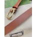 Gucci G Buckle Belt 30MM in Brown Leather
