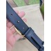 Gucci G Buckle Belt 30MM in Black Leather