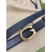 Gucci G Buckle Belt 30MM in Black Leather