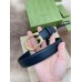 Gucci G Buckle Belt 30MM in Black Leather