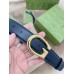Gucci G Buckle Belt 30MM in Black Leather