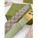Gucci GG Marmont Reversible Belt 38MM in GG Supreme with Green Leather